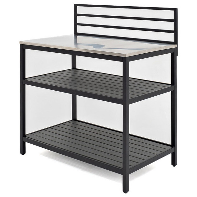 BASE Модуль уличной кухни из алюминия BASE (консоль открытая)