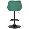 DOBRIN LOGAN BLACK барный стул с тканью велюр, цвет зеленый