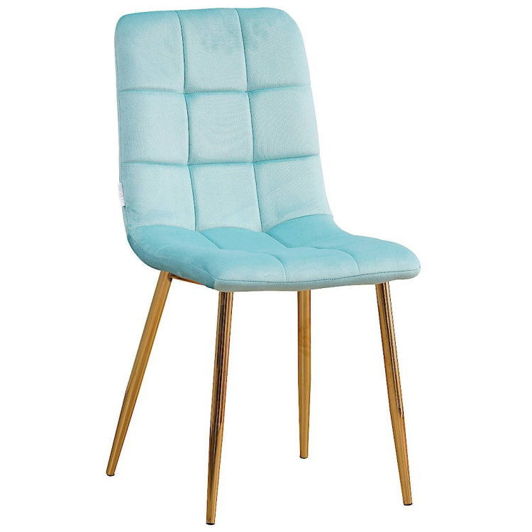 Стулья C919/DC809 Стул мягкий, ТИФФАНИ#h58 велюр, каркас металл золото КРУГЛЫЙ