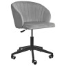 PAOLA вращающиеся кресло на колесиках с обивкой тканью велюр, цвет темно-серый