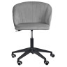 PAOLA вращающиеся кресло на колесиках с обивкой тканью велюр, цвет темно-серый