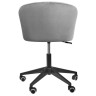 PAOLA вращающиеся кресло на колесиках с обивкой тканью велюр, цвет темно-серый