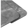 Столы Стол Arthur раскладной 120-184x80x75см, керамогранит серый мрамор Greys Grey, чёрный