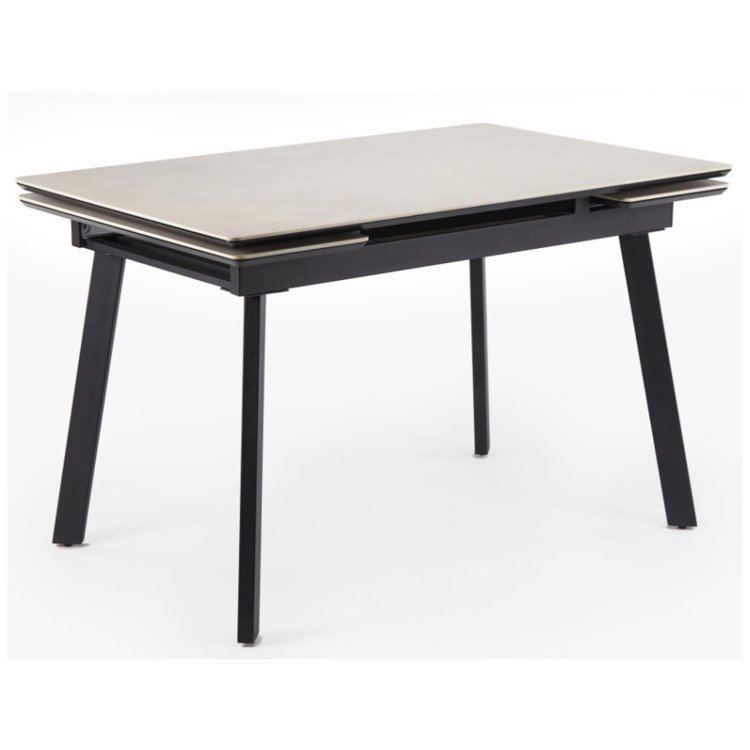 НОРМАН 120 стол с керамической столешницей, цвет carmen light grey / черный