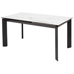 CREMONA 140 HIGH GLOSS STATUARIO / черный  Стол обеденный