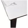 CREMONA 140 стол с керамической столешницей белый мрамор (HIGH GLOSS STATUARIO) / черный каркас, ®DISAUR