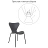 Стулья Стул Seven Style серый с чёрными ножками