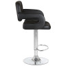DOBRIN TIESTO барный стул с обивкой экокожей, цвет черный