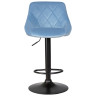 DOBRIN LOGAN BLACK барный стул с тканью велюр, цвет пудрово-голубой