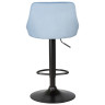 DOBRIN LOGAN BLACK барный стул с тканью велюр, цвет пудрово-голубой