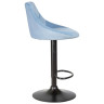 DOBRIN LOGAN BLACK барный стул с тканью велюр, цвет пудрово-голубой