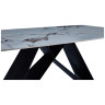Керамические столы DT310 Стол обеденный Patek Philippe 180*90*76 см, керамическая столешница, основание металл черный