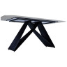 Керамические столы DT310 Стол обеденный Patek Philippe 180*90*76 см, керамическая столешница, основание металл черный