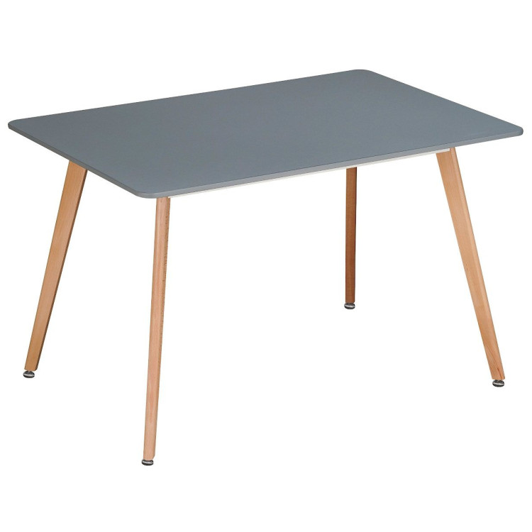 Ламинированные столы T-14 Стол обеденный СЕРЫЙ 120*80 см, столешница МДФ, основание бук