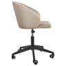 PAOLA вращающиеся кресло на колесиках с обивкой тканью велюр, цвет латте