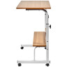 Письменные столы Стол многофункциональный Isola 80x40x66-90 см, с полкой, светлое дерево, белый