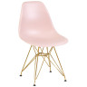 Стулья Набор 4 шт Стул обеденный DOBRIN DSR, ножки золотые, цвет светло-розовый (PK-02)