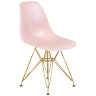 Стулья Набор 4 шт Стул обеденный DOBRIN DSR, ножки золотые, цвет светло-розовый (PK-02)