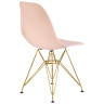 Стулья Набор 4 шт Стул обеденный DOBRIN DSR, ножки золотые, цвет светло-розовый (PK-02)