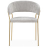 Стул-кресло Kamelia 1 light gray fabric / gold