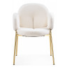 Стулья на металлокаркасе Kalipso white / gold