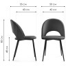 Стулья Ирре графитовый / черный глянец