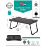 Деревянные столики Стол складной с подстаканником «ЛАЙТ», 59,5x39,5x26,4см, мдф, металл, темн. дерево, чёрный