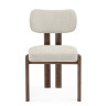 BANDI стул с обивкой тканью, цвет бежевый / каркас орех