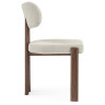 BANDI стул с обивкой тканью, цвет бежевый / каркас орех