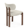 BANDI стул с обивкой тканью, цвет бежевый / каркас орех