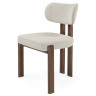 BANDI стул с обивкой тканью, цвет бежевый / каркас орех