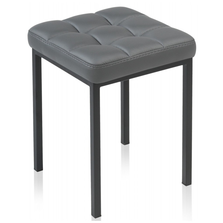 Табуреты Байя кожзам темно-серый / черный матовый Табуреты Байя кожзам темно-серый / черный матовый