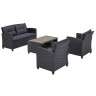 Комплекты мебели с диванами Плетеный комплект мебелис диваном AFM-804G Dark Grey