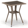 Обеденные столы для дачи Плетеный стол T25-W53-50x50 Brown