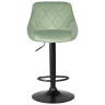 DOBRIN LOGAN BLACK барный стул с тканью велюр, цвет мятный
