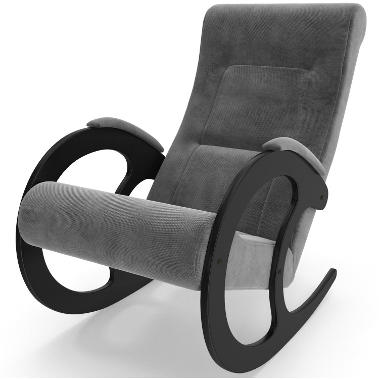 Удобное кресло-качалка МОДЕЛЬ-3 с мягкой велюровой обивкой