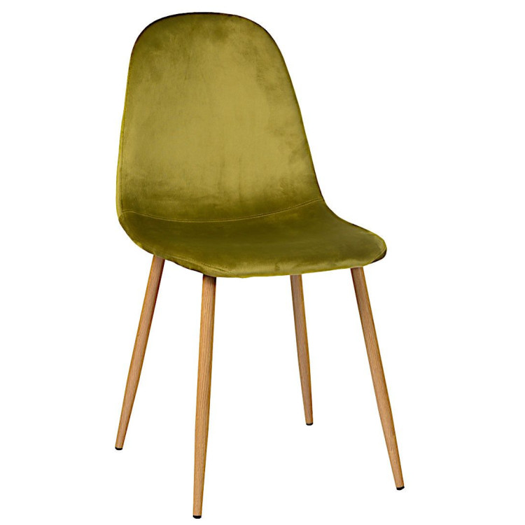 Стулья DC801 Стул мягкий, ОЛИВКОВЫЙ велюр, каркас металл дерево