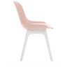 DC270 стул пластиковый, РОЗОВЫЙ c подушкой, ноги белые