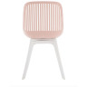 DC270 стул пластиковый, РОЗОВЫЙ c подушкой, ноги белые