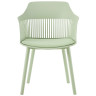 Стул-кресло DC273 Стул пластиковый, ЗЕЛЕНЫЙ#8065 c подушкой