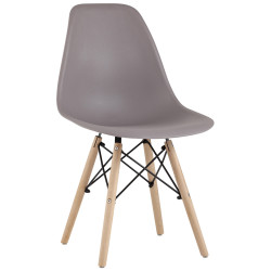 Eames Style DSW темно-бежевый пластик, стальной каркас, натуральный массив бука tip_tovara