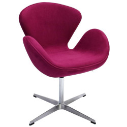 Кресло SWAN STYLE CHAIR винный, искусственная замша