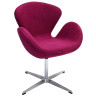 Дизайнерские кресла Кресло SWAN STYLE CHAIR винный, искусственная замша