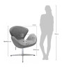 Дизайнерские кресла Кресло SWAN STYLE CHAIR винный, искусственная замша