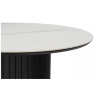 Керамические столы Гравент 90 белый мрамор snow white / черный