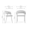 Стулья на металлокаркасе Kamelia 1 white fabric / gold