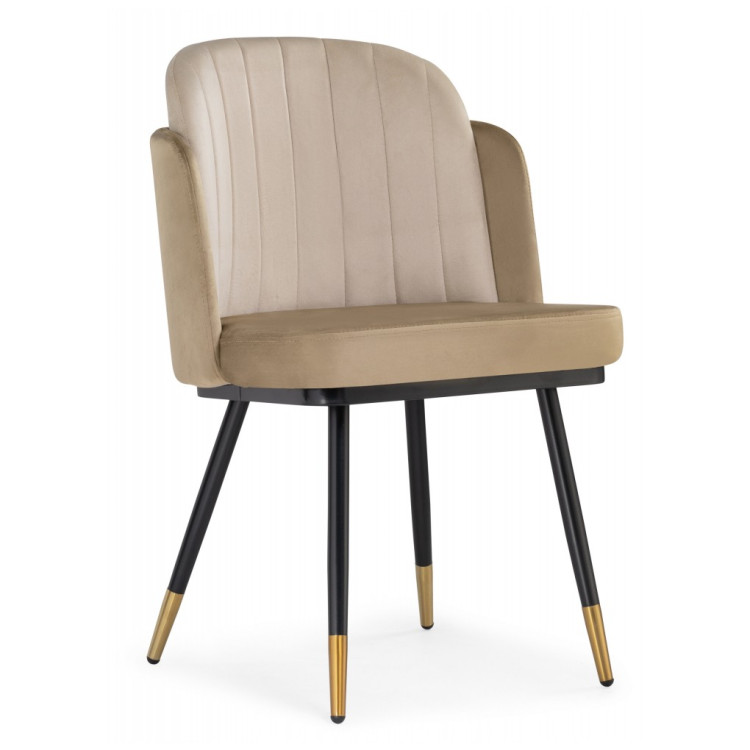 Стулья на металлокаркасе Penelopa beige / light beige / black / gold