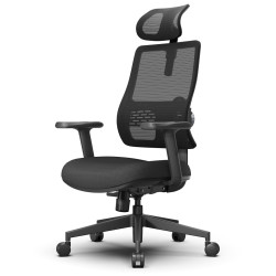 Эргономичное компьютерное кресло FoxGear NETZ One, DGBK, чёрный