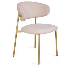 Стул Adele, шенилл Puffy beige / опоры шампань