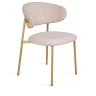 Стулья Стул Adele, шенилл Puffy beige / опоры шампань